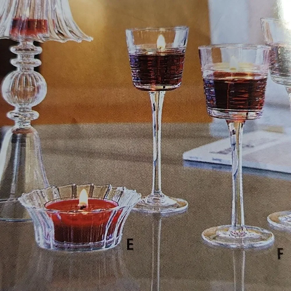 💜HOST PICK NIB PartyLite Clear Faceted Large Tealight Holder Set of 4 - Picture 3 of 12